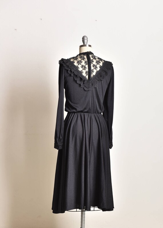 Black Dress Evening Dress Long Sleeve Dress Wedding Guest Etsy