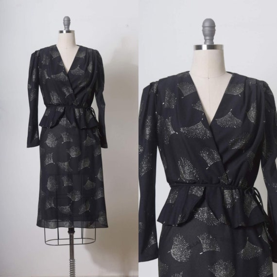 Evening Dress Wrap Dress Long Sleeve Dress Wedding Guest Etsy