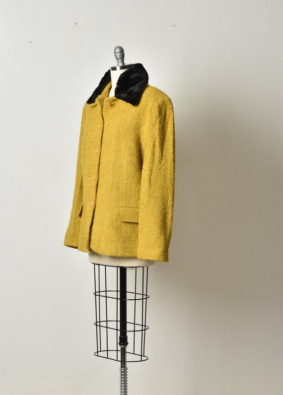 Womens Coat, Mustard colour, Elegant Coat, Size M… - image 6