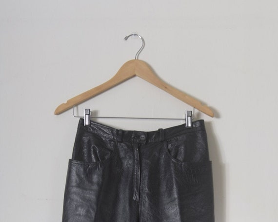Womens leather pants, Motorbike style, Black pant… - image 9