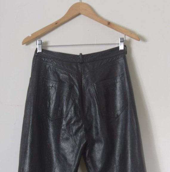Womens leather pants, Motorbike style, Black pant… - image 6