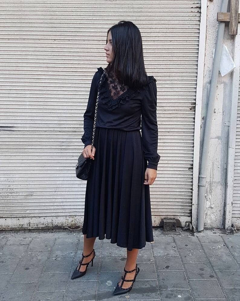 black dress for a wedding guest