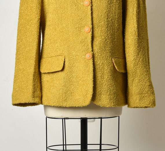 Womens Coat, Mustard colour, Elegant Coat, Size M… - image 5