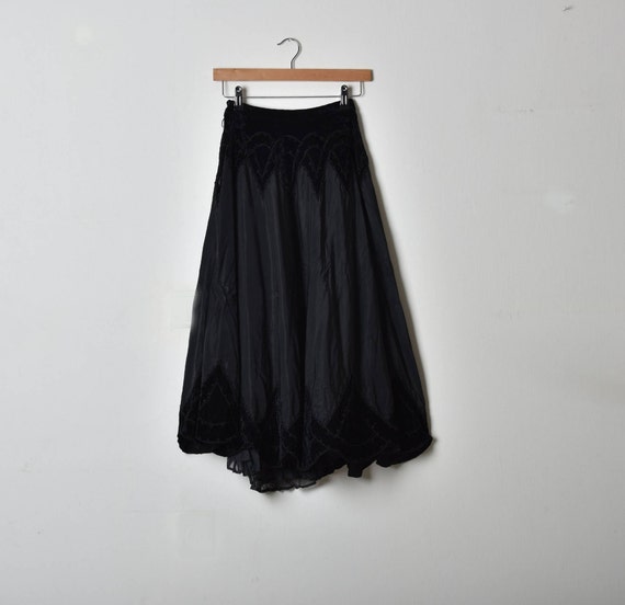 Long Black skirt, Flared skirt, Full circle skirt… - image 5