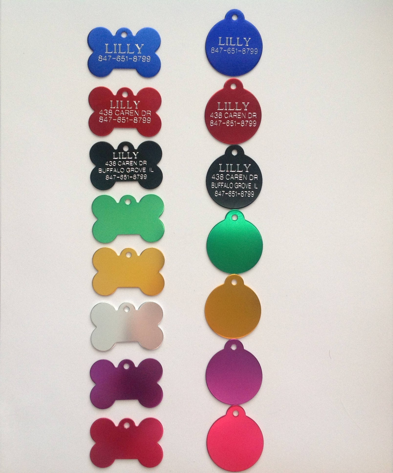 Custom Engraved Pet ID Tags for Dogs and Cats/Bone Shape and Etsy