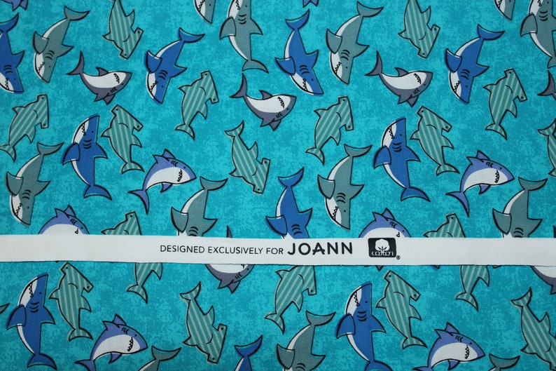 NOTE: More available Youth Print Fabric See Description Below Shark Print Fabric Beautiful Blue Shark Print Fabric sold By The Yard