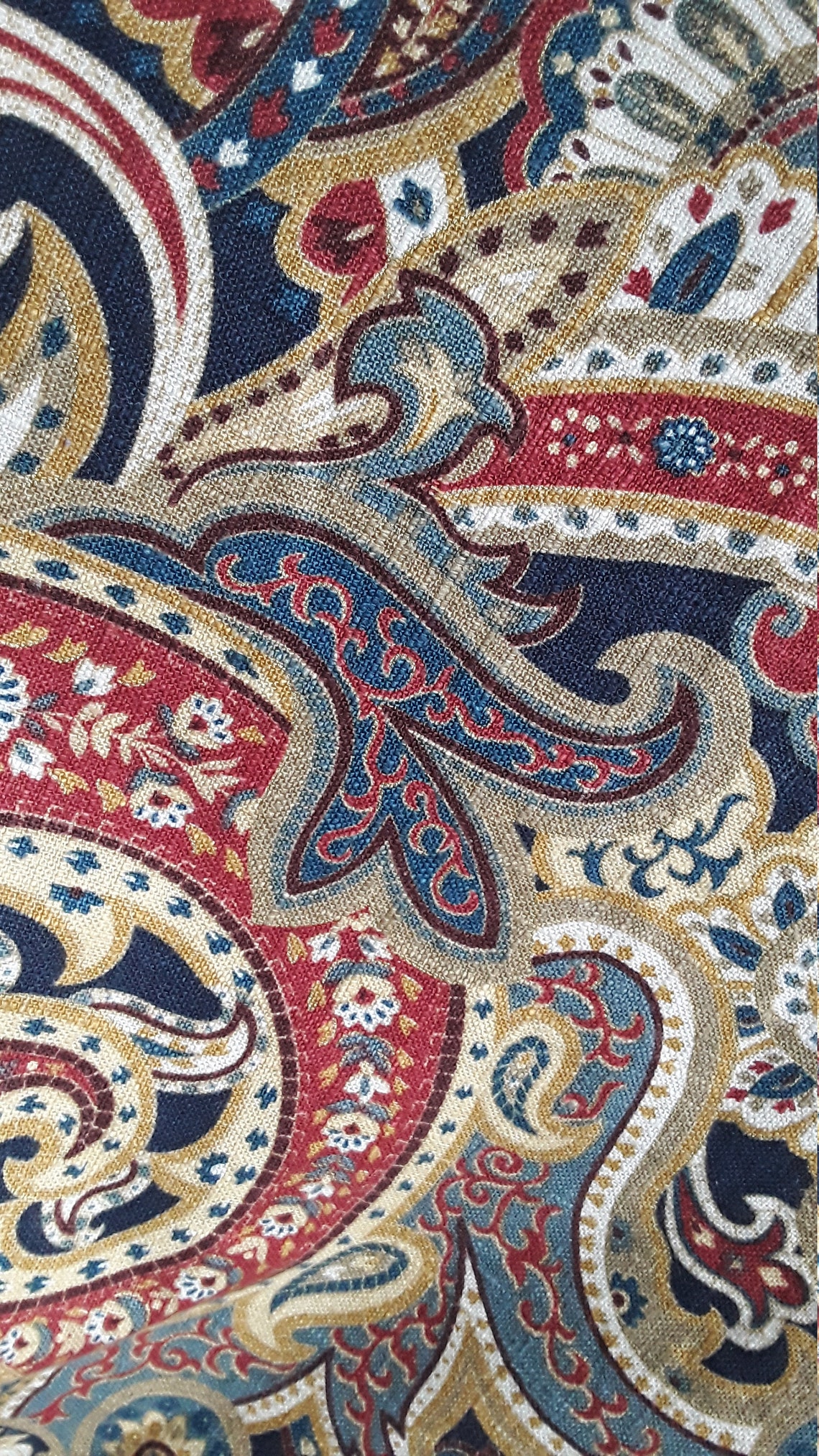 Jewel Toned Paisley Upholstery Fabric MultiUse Fabric Home Etsy