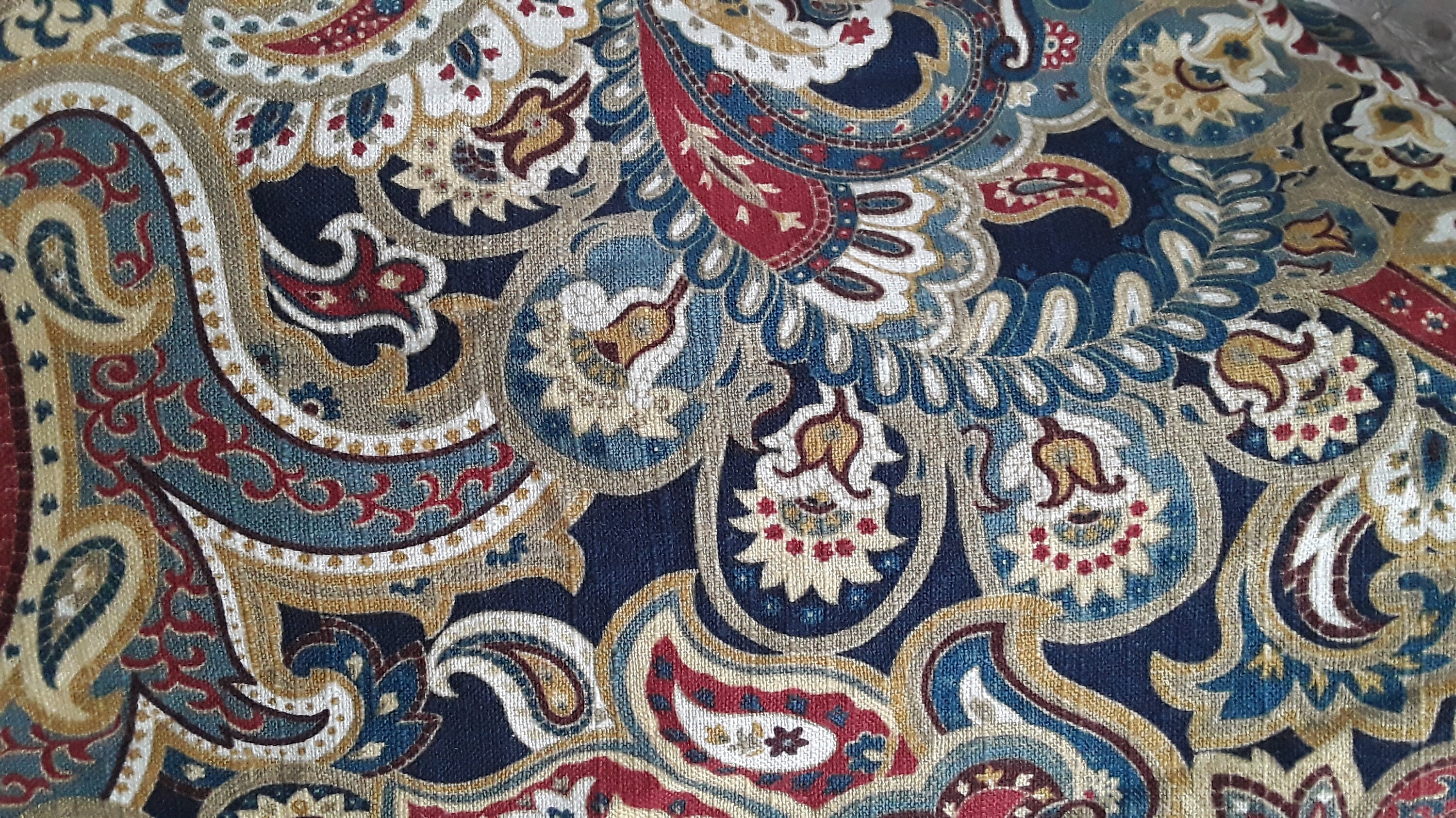 Jewel Toned Paisley Upholstery Fabric MultiUse Fabric Home Etsy