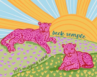 Personalized Mahjong Card Sticker: Lying Jags Design