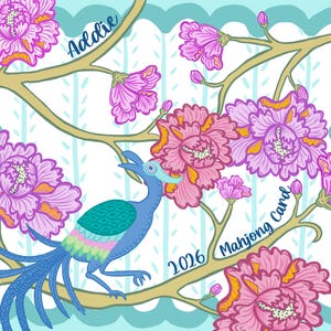 Mahjong Card Sticker—Tobacco Leaf Bird Bam