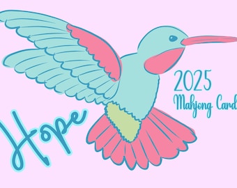 Mahjong Card Sticker—Hummingbird