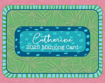 Serengeti Inspired Personalized Mahjong Card Cover Sticker