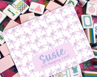 Dragonflies  Personalized Mahjong Card Cover Sticker