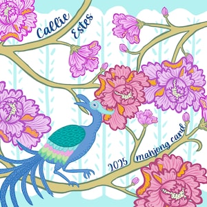 Mahjong Card Sticker—Tobacco Leaf Bird Bam