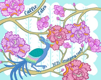Mahjong Card Sticker—Tobacco Leaf Bird Bam