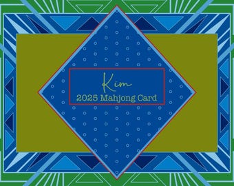 Soho Inspired Personalized Mahjong Card Cover Sticker
