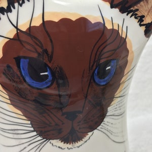 Siamese Chocolate Point Cat Vase, Nina Lyman Siamese Cat Hand Painted  Vase, Cats by Nina Lyman,Collectible Art Pottery, Ceramic Art
