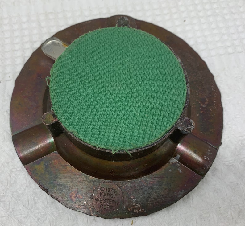 Vintage 1978 Las Vegas Roulette Wheel Copper Ashtray Souvenir Etsy Canada