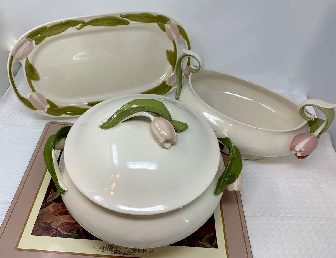 Goebel West Germany White Porcelain Dinnerware Serving Pieces Etsy