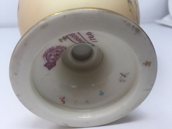 20th Century English Royal Worcester Orange and Red Vase.
