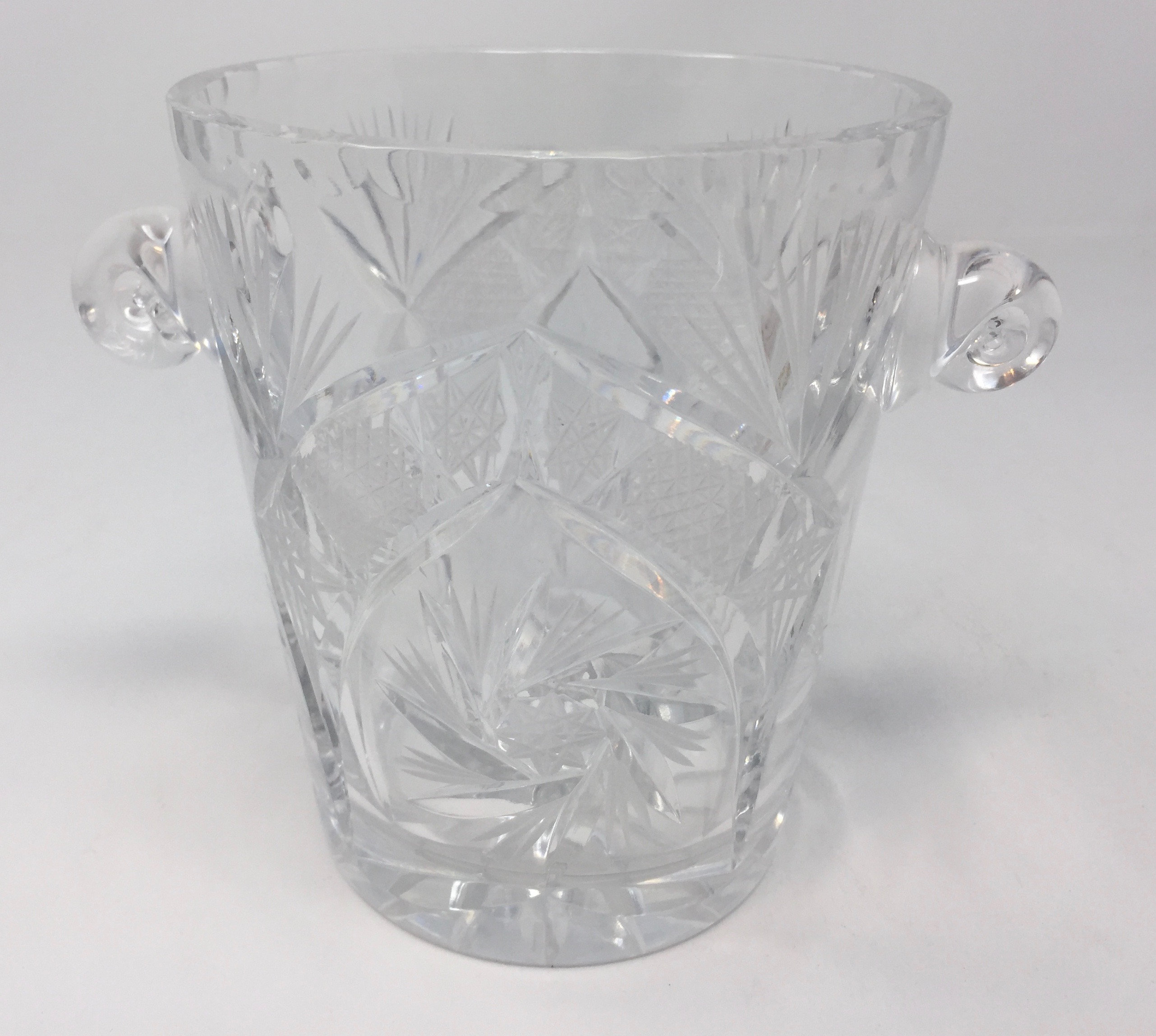 Vintage Crystal Champagne Bucket Ice Bucket Etched Lead Etsy