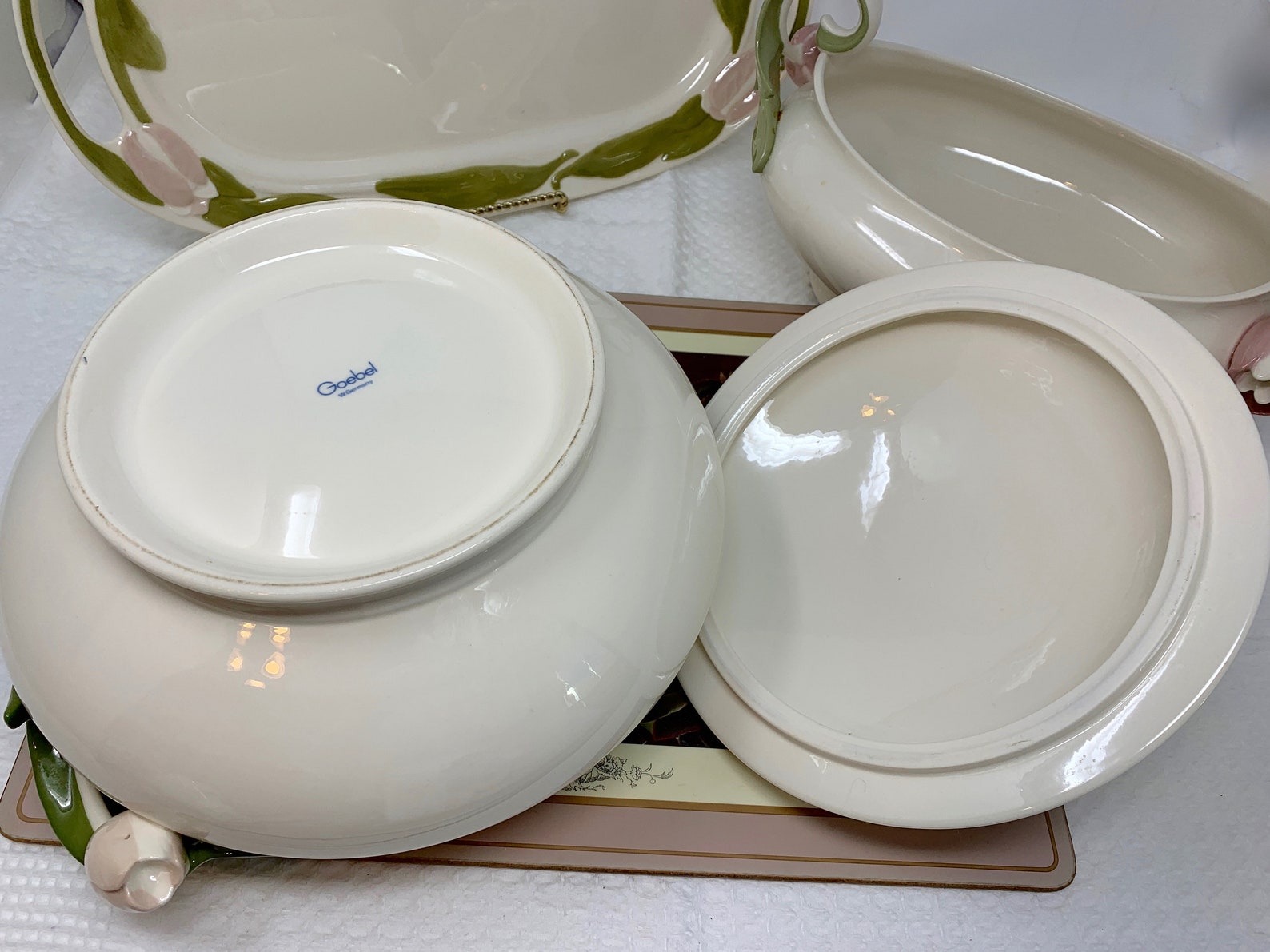 Goebel West Germany White Porcelain Dinnerware Serving Pieces Etsy