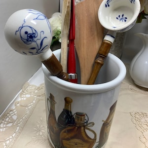 Tuscan Kitchen Ceramic Crock Kitchen Counter Crock Utensil Holder Wine Cooler Beverage Chiller Planter by Cypress Home