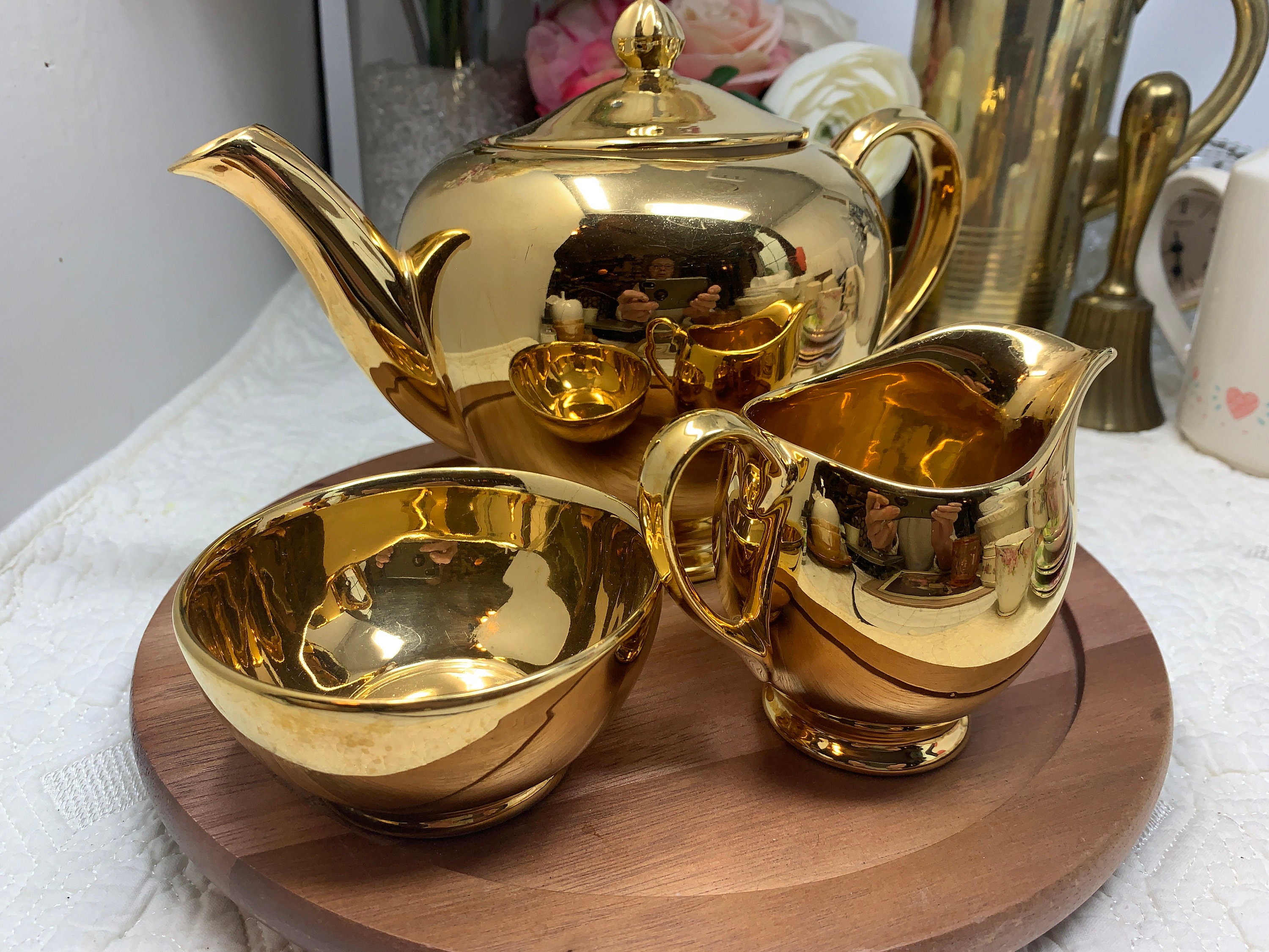 Moritz Zdekauer - Orange Flowers - 18-piece Tea Set