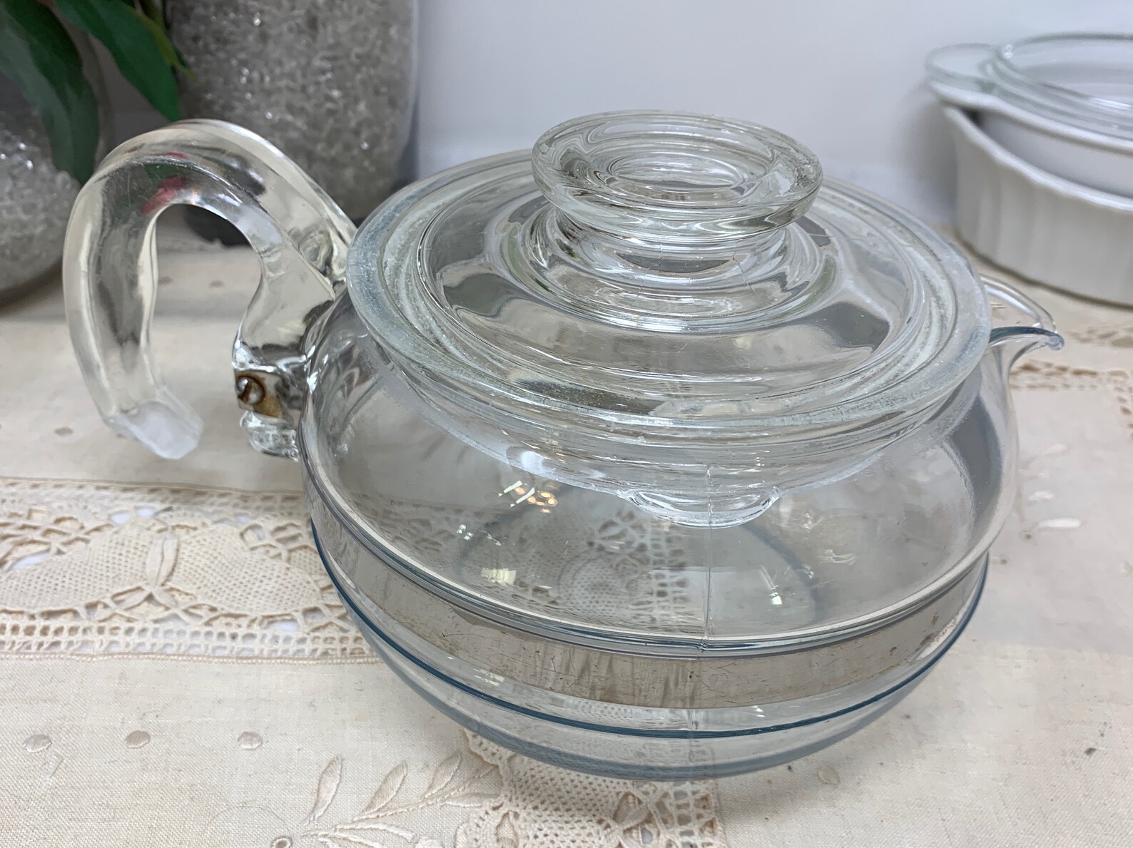 Vintage PYREX Teapot 6 Cup Flameware Glass Teapot 1960s. Etsy