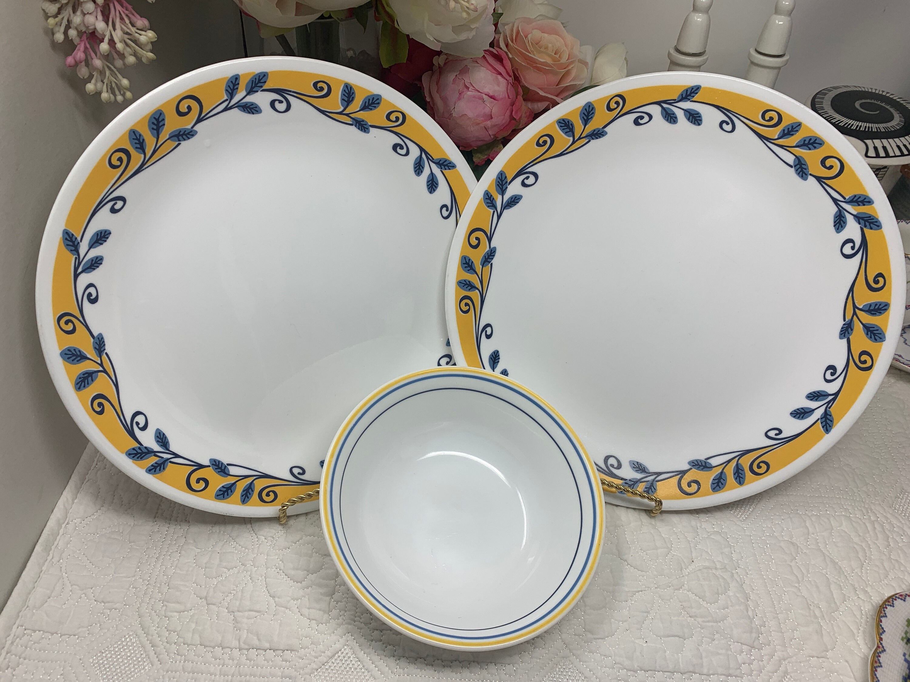 Casa Flora Corelle by Corning, Inspired by Colours of Mexico,  Deep Blue and Golden Yellow Tones, SOLD SEPARATELY See VARIATIONS