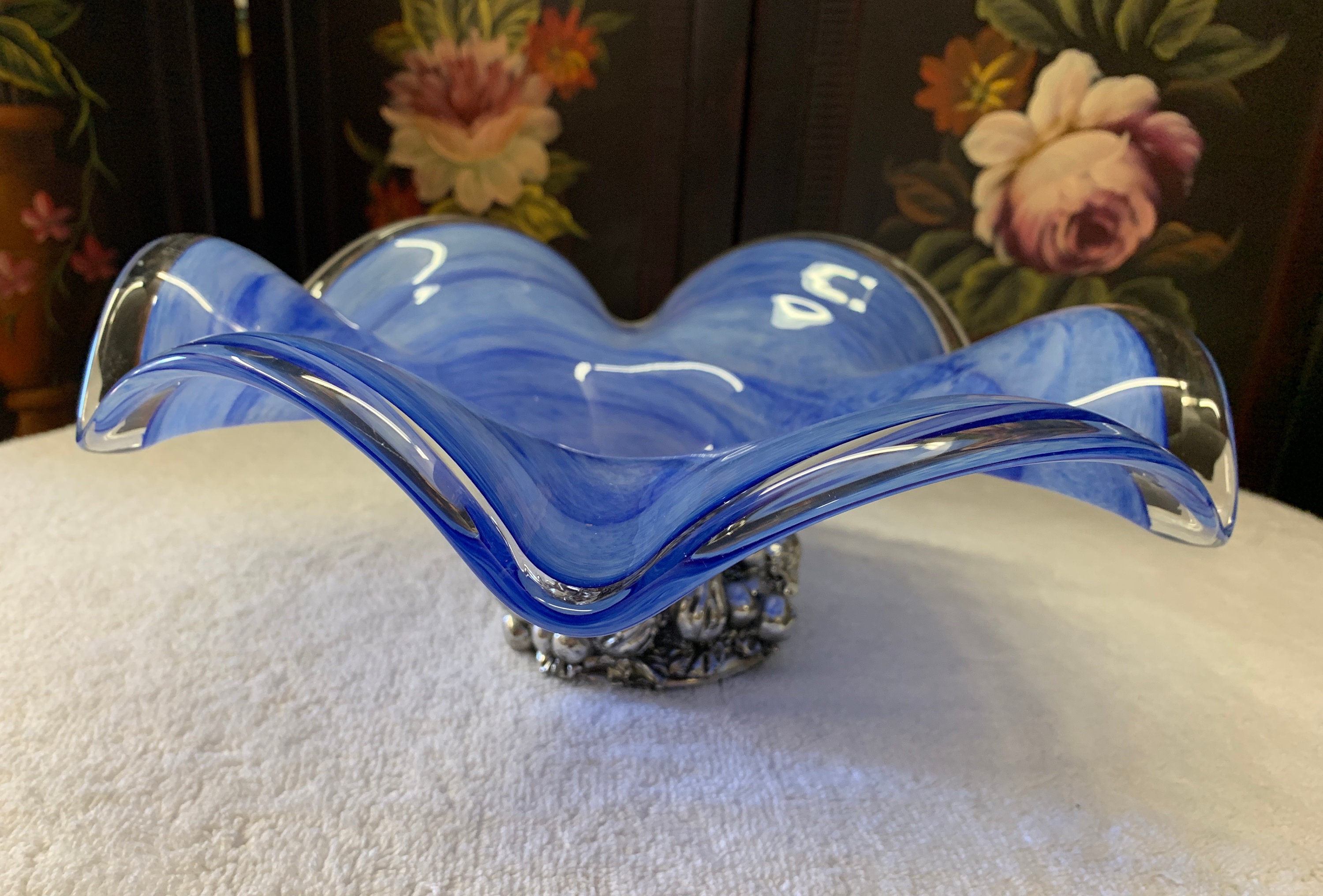【MURANO】ボウル ITALY ムラーノ 金彩 ミルフィオリ 【ブルー】 Amazon | GlassOfVenice ムラーノ ドリンクグラス ブルー