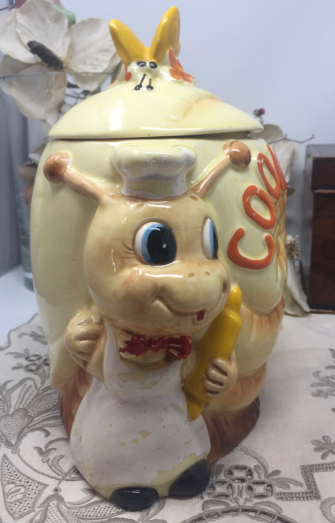 Snail Cookie Jar Cute Vintage Collectable Animal Figure Etsy