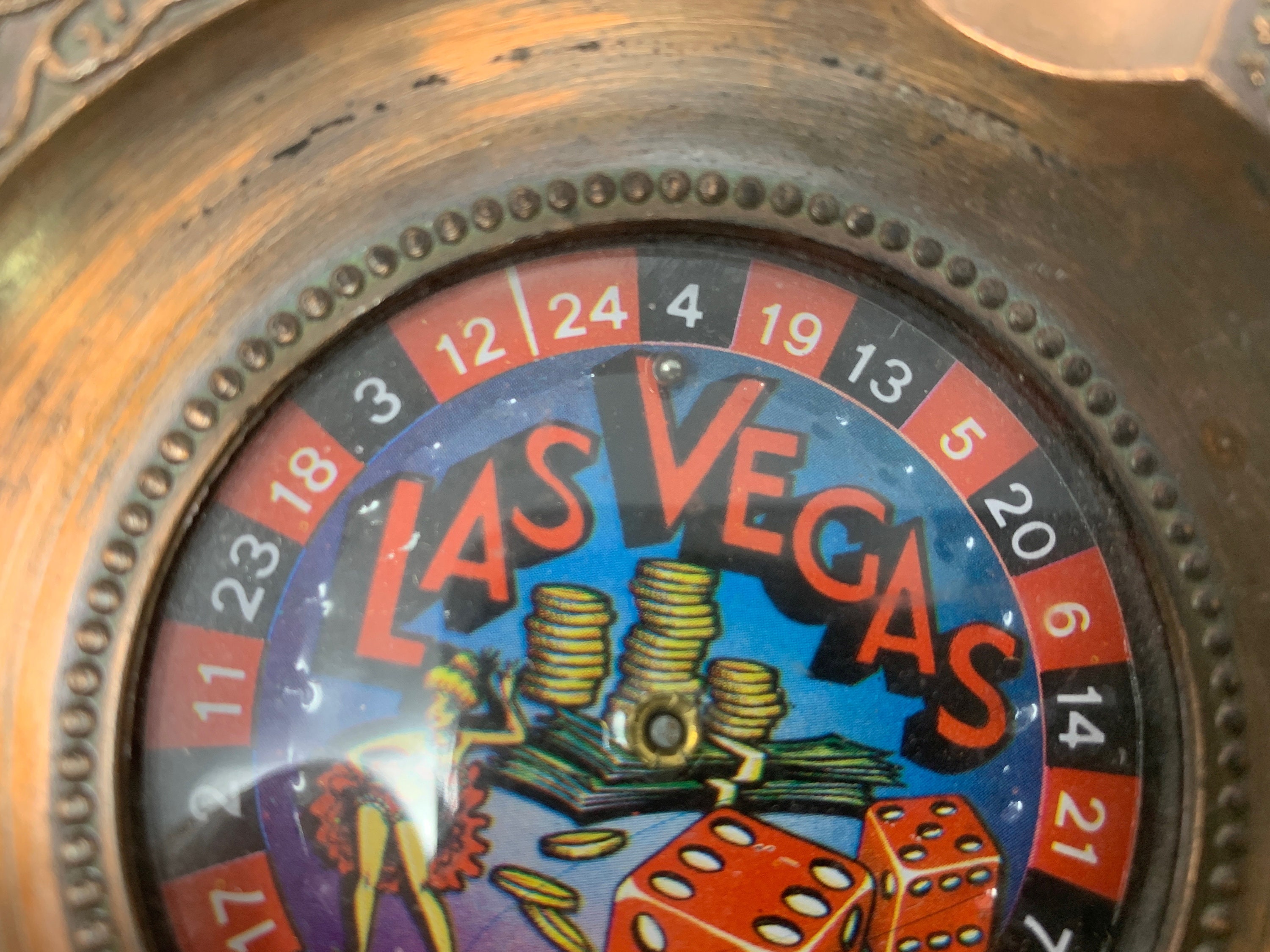 Vintage 1978 Las Vegas Roulette Wheel Copper Ashtray Souvenir Etsy