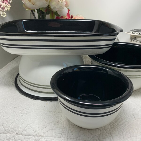 Stoneware Mixing Bowls Etsy