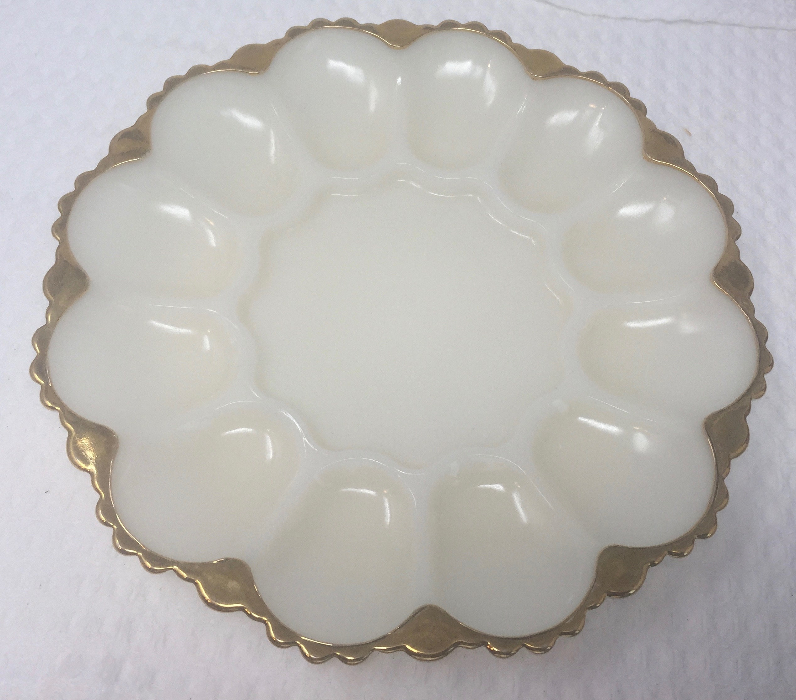 Deviled Devilled Egg Oyster Tray Server Mid Century Milk Etsy Canada