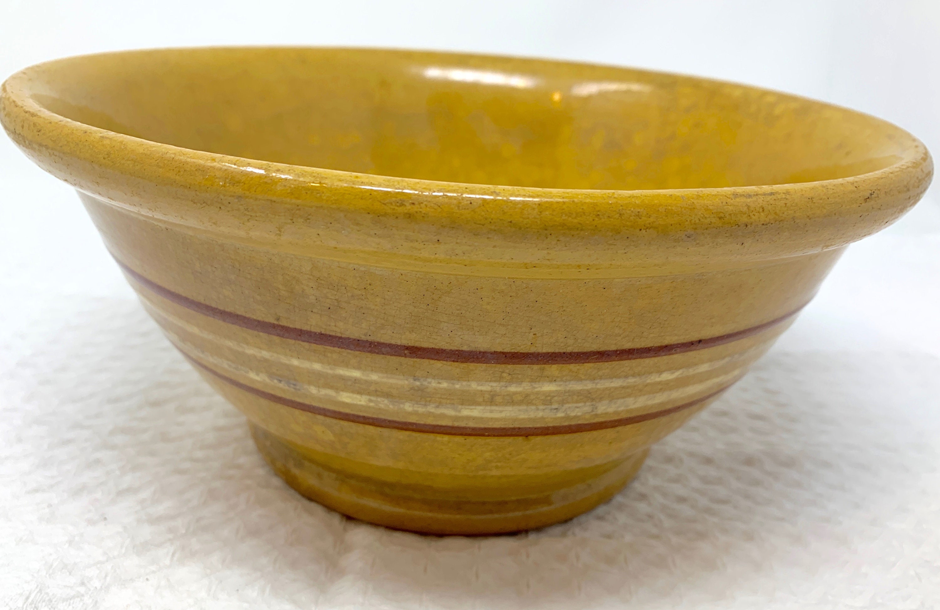 Antique Salt Glazed Primitive Rustic Stoneware Bread Bowl Etsy