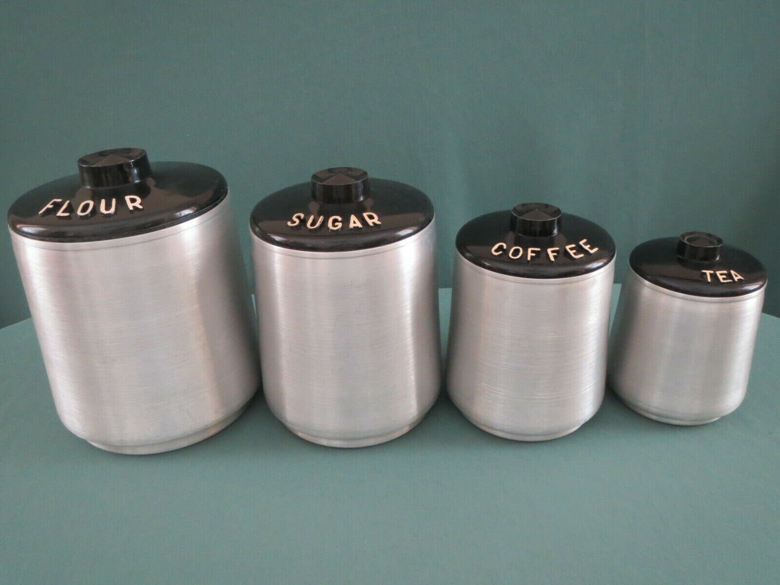 Kromex Deluxe Pantry Partnerscanisters and Lids, USA Made Spun