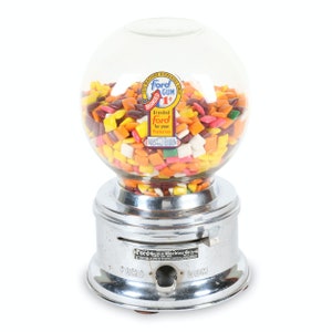 Early Ford Gumball Machine, American Circa 1930s, One Cent Ford Gumball Vending Machine,  11” tall