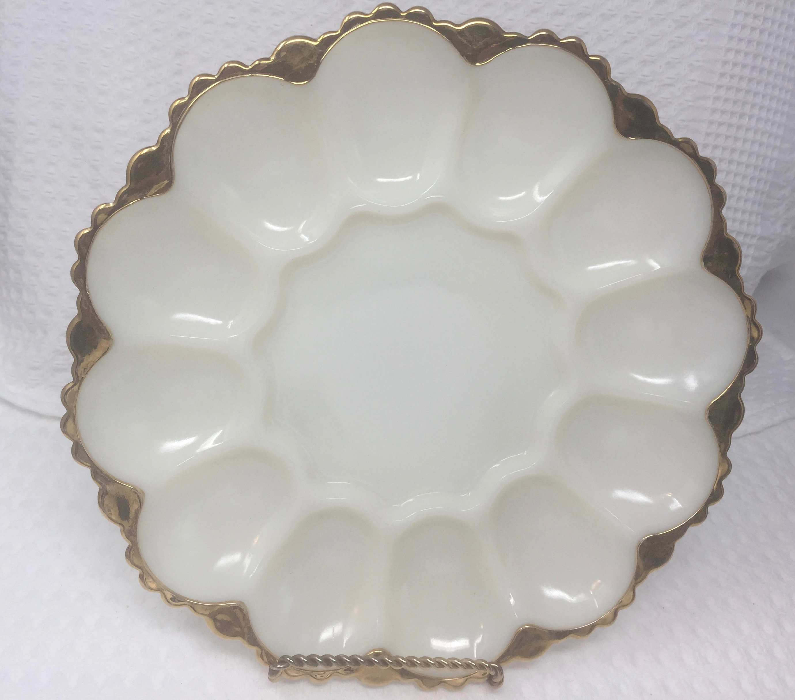Deviled Devilled Egg Oyster Tray Server Mid Century Milk Etsy Canada