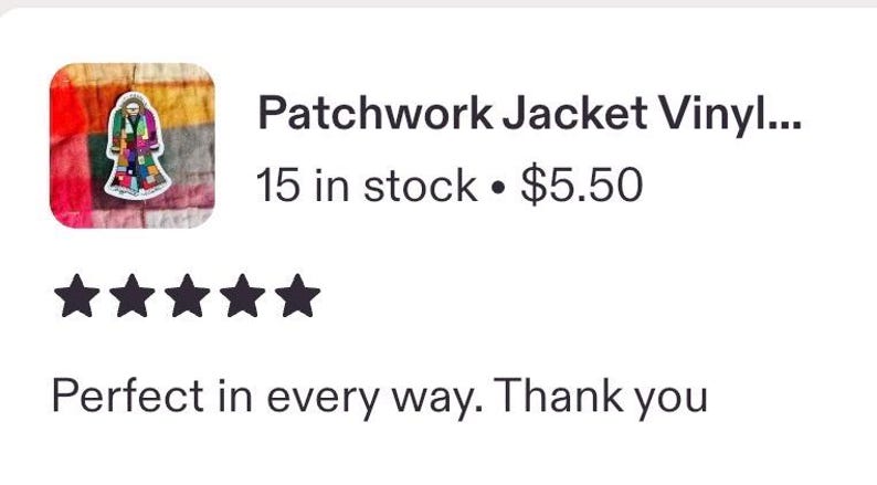 Patchwork Jacket Vinyl Sticker | Individuality Affirmation | Dolly Inspired | Colorful Coat | Dolly Sticker | Be Unique | Country Music Gift immagine 6