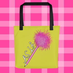 As If Tote bag, Clueless inspired, 90's girl, 90's nostalgia tote, pop culture fashion, 1990s, cute tote, vintage, school girl, retro art