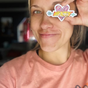 You're The Only Ten-I-See-sticker, handgetekende pijlontwerp van Tennessee met roze hart, punny vinylsticker voor liefhebbers van zuidelijke charme