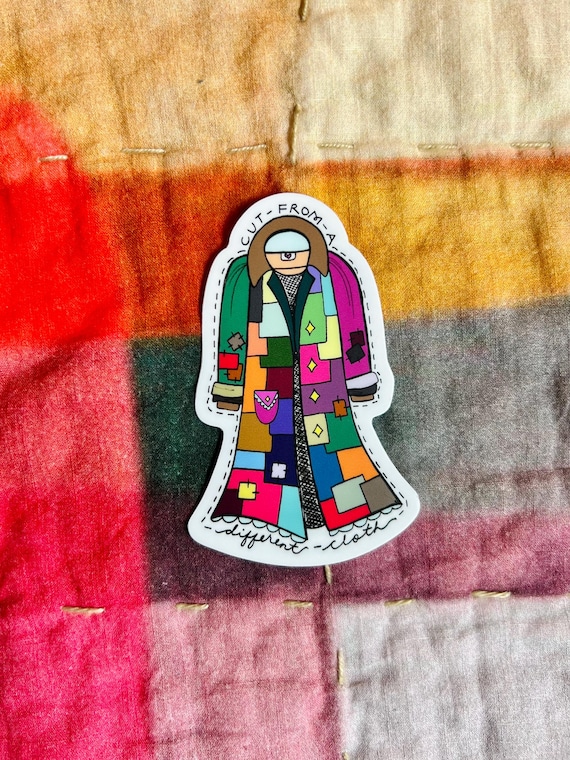 Patchwork Jacket Vinyl Sticker, Individuality Affirmation