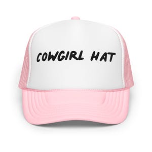 Cowgirl Hat, embroidered trucker hat, funny country girl gift, country concert or girls trip look, Nashville bachelorette hat, rodeo fashion