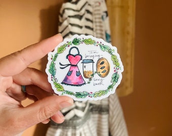 Funny Sourdough Starter Vinyl Sticker, Baking Humor Gift