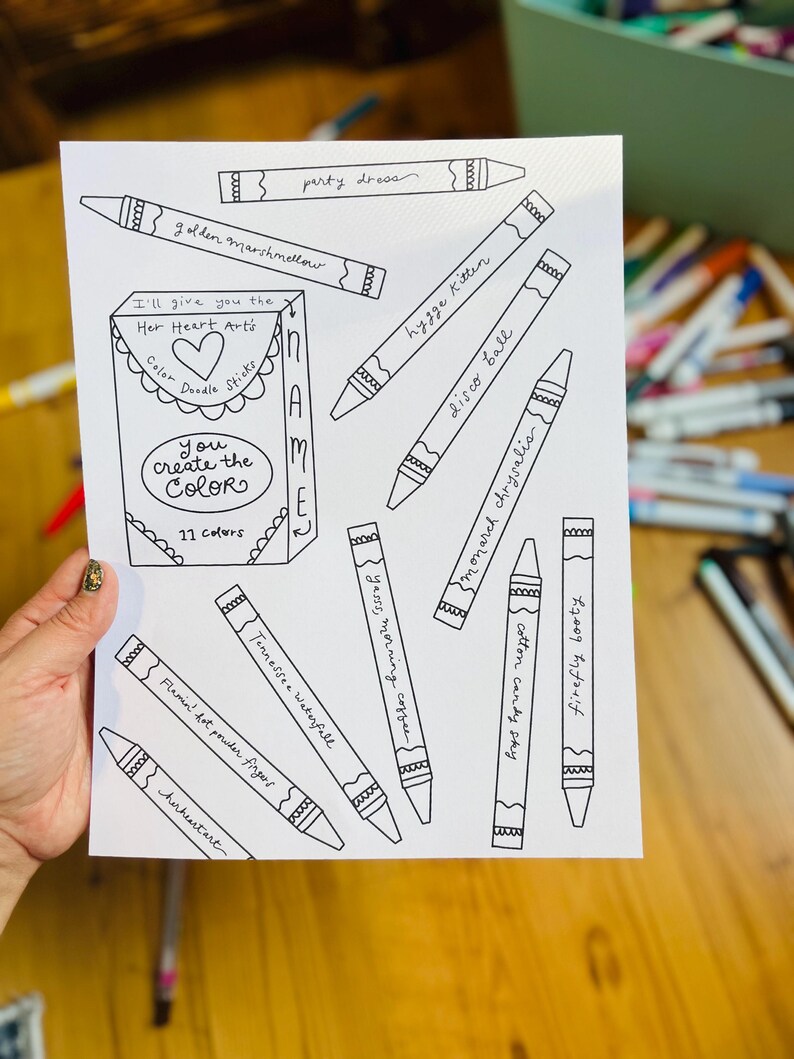 You Create the Color Coloring Page | Printable Crayon Box Coloring ...