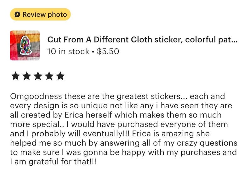 Patchwork Jacket Vinyl Sticker | Individuality Affirmation | Dolly Inspired | Colorful Coat | Dolly Sticker | Be Unique | Country Music Gift immagine 5