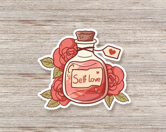 Self Love Potion stickers | Self love, positivity, calming, stationery stickers,