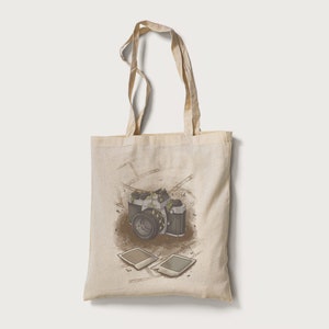 Sac fourre-tout pour appareil photo | Sac fourre-tout 100 % coton,