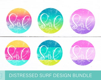 Surf Sublimation Circle Design Bundle